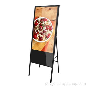 Publicidade de sinalização LCD com moldura A de 43 polegadas para ambientes internos
